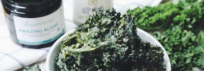 Cheezy Tahini Green Superfood Kale Chips (Recipe!)