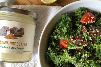 Raw Recipe: Cheezy Macadamia Kale Salad