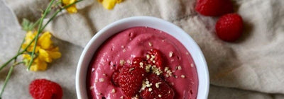 Antioxidant-Packed Raspberry Coconut Tahini Pudding (Raw, Vegan, Paleo!)