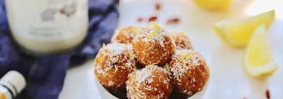 Fuel Your Summer Adventures With These Goji Berry Lemon Coconut Bliss Balls