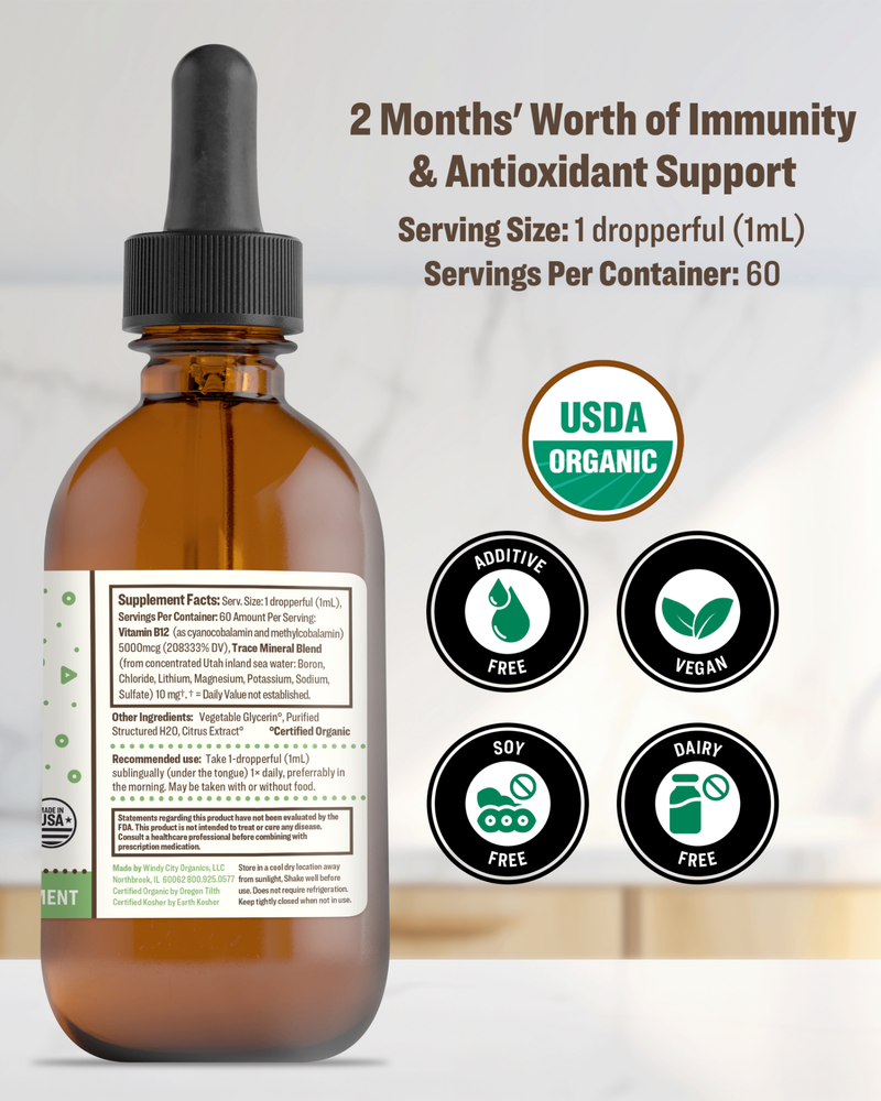 organic vegan nano vitamin b12 tincture