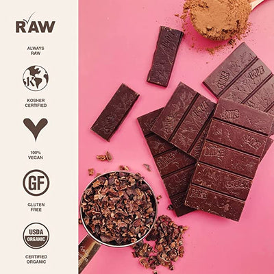 Rawmio is always Raw, kocher certified, 100% vegan, gluten free and certified organic