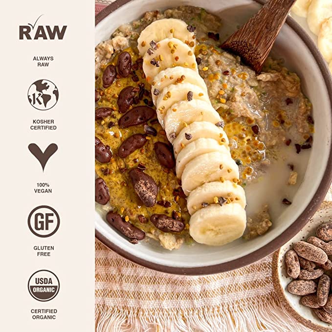 Rawmio is always Raw, kocher certified, 100% vegan, gluten free and certified organic