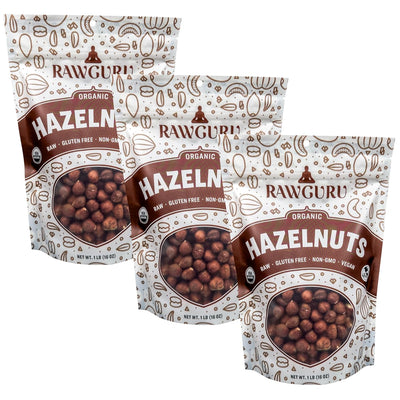 Raw Organic Hazelnuts - 16 oz