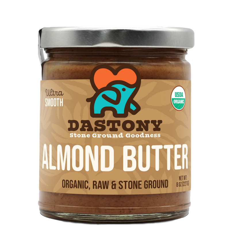 dastony organic almond butter smooth stpne ground