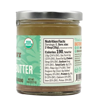 nutrition facts organic Brazil nut butter smooth stone ground dastony