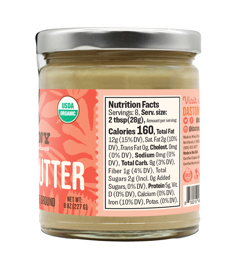 nutrition facts dastony organic stone ground cashew butter smooth