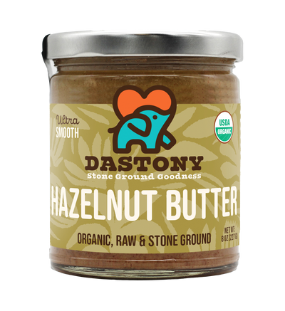 dastony raw stone ground organic hazelnut butter smooth