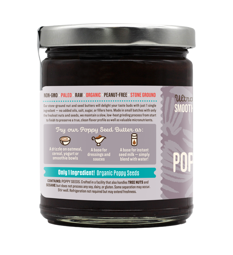 recipe dastony organic raw stone ground poppy seed butter