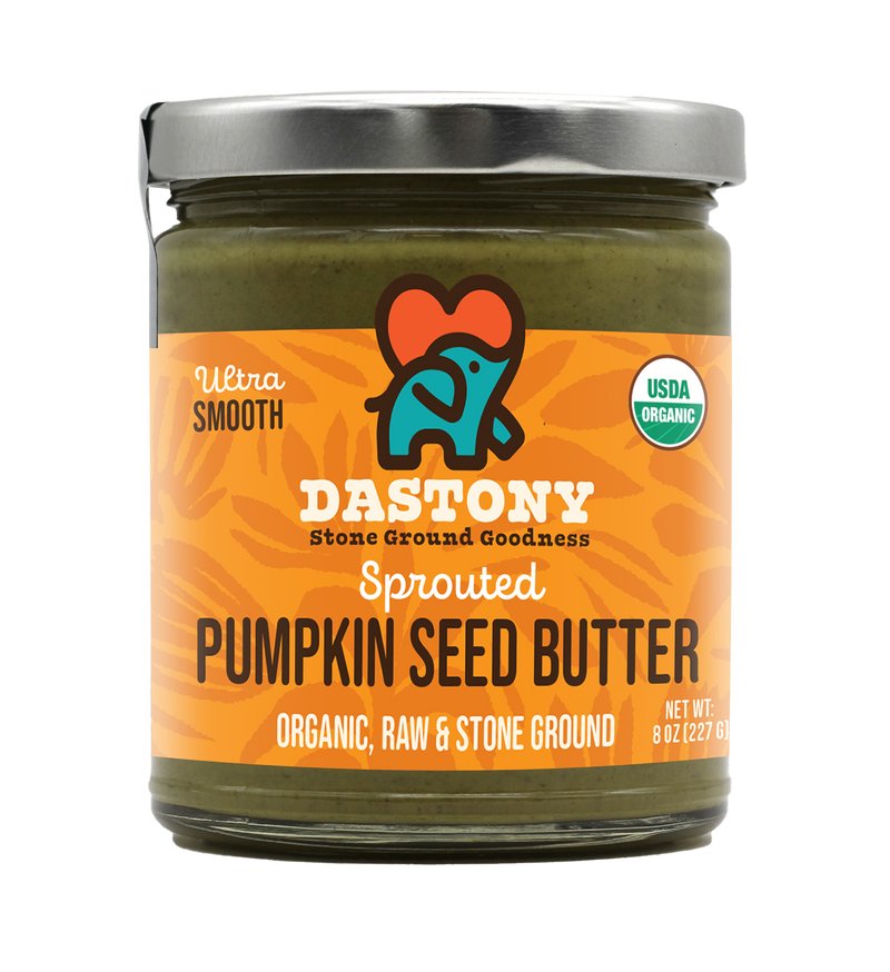 dastony organic raw stone ground sprouted pumpkin seed butter smooth 