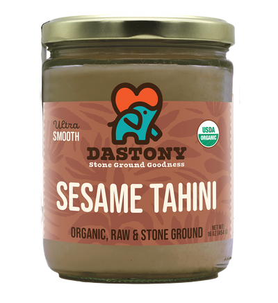 dastony organic raw stone ground sesame tahini smooth