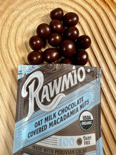 Oat Milk Chocolate Covered Macadamia Nuts open box