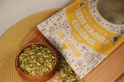 Organic Sprouted Pumpkin Seeds  open box