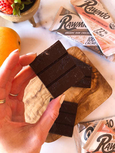 Piece of delicious essential KETO chocolate bar