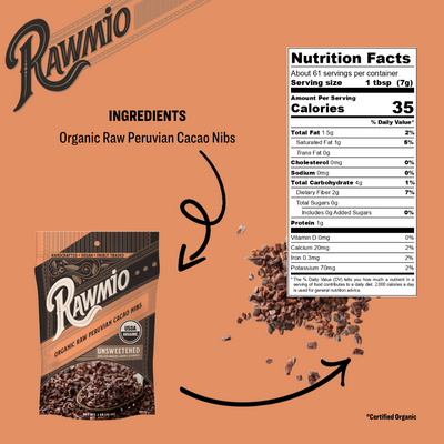 Package with ingredients and nutrition facts