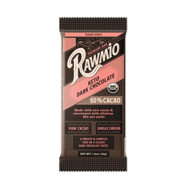 Premium Keto Dark Chocolate Bar - 65% Cacao