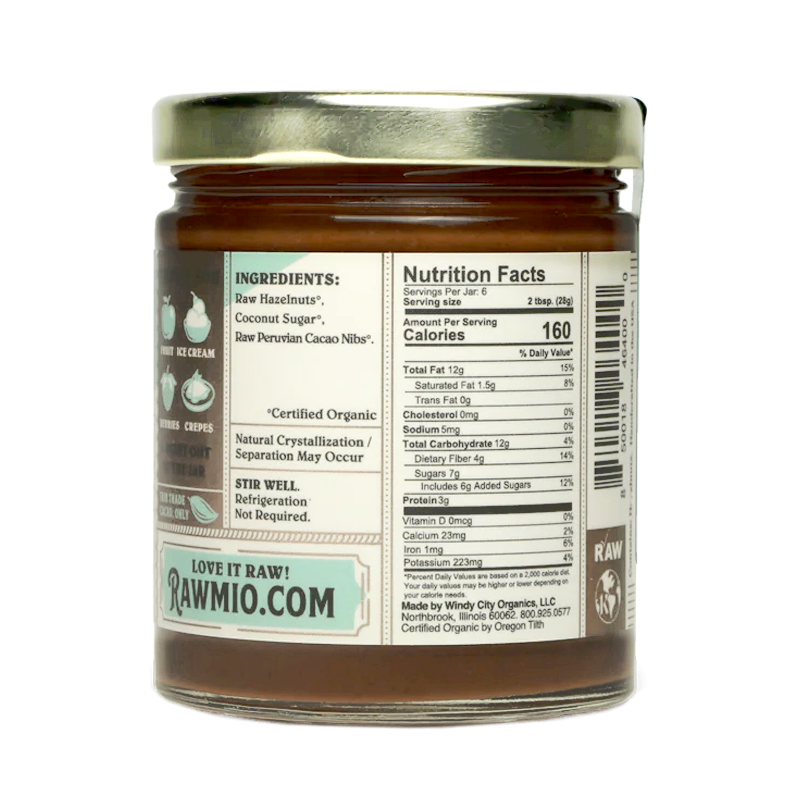 rawmio chocolate hazelnut spread