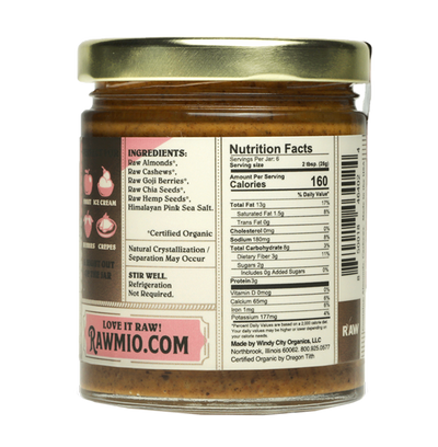 Rawmio Raw Organic Stone Ground Superfood Almond Spread