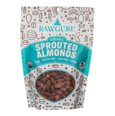 organic vegan raw sprouted almonds