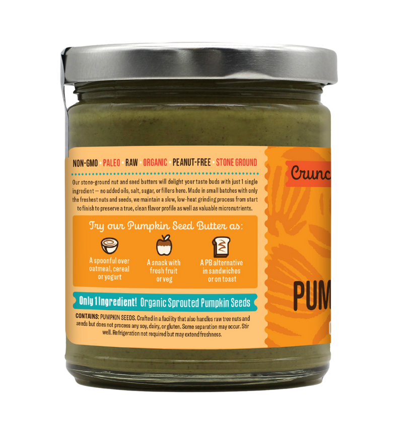 Organic Crunchy Sprouted Pumpkin Seed Butter