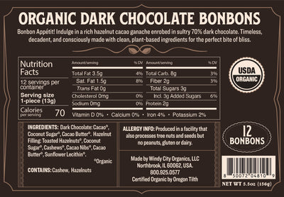 Rawmio 70% Dark Chocolate Bon Bons, 12ea