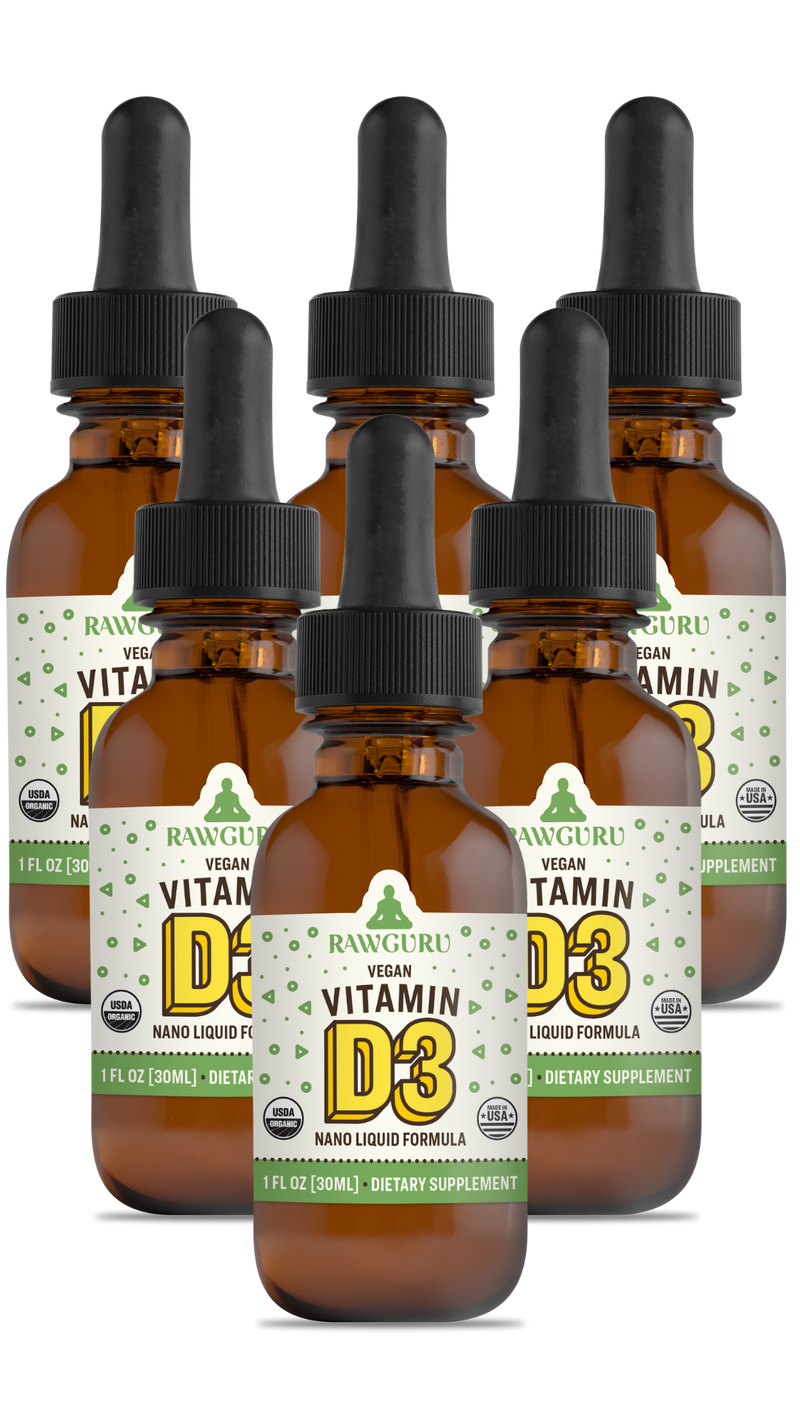 Organic Nano Vitamin D3 Tincture (6 Month Supply) 6 SKU